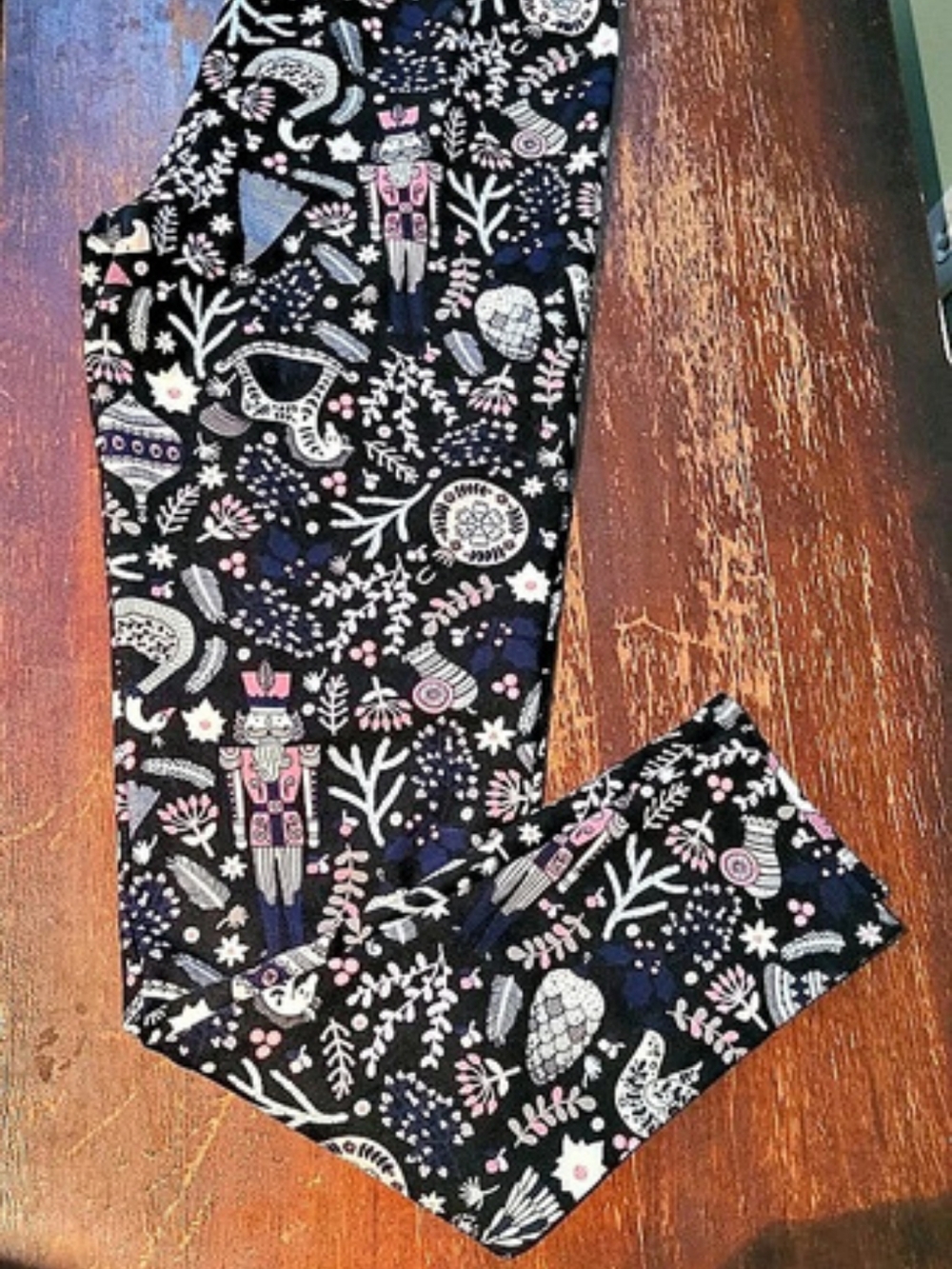 Sweetlegs Holiday Nutcracker Print Leggings Floral Leggings